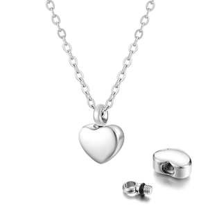 Custom Cremation Heart Urn <strong>Necklace</strong> <strong>Ashes</strong> Stainless Steel Vintage Memorial Pendant <strong>Hold</strong> Gold Heart Keepsake Jewelry Gift - Product Image 1