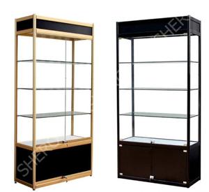 Khung Nhôm Vàng Giá Rẻ Thương Mại Khung Kính Màu Đen Khung Trưng Bày Tháp Kính - Product Image 2