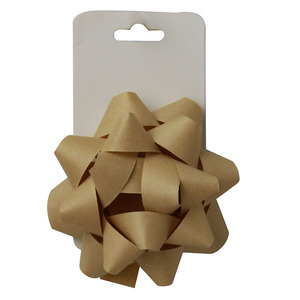Nœud <span class=keywords><strong>étoile</strong></span> en papier kraft à rayures, pour décoration <span class=keywords><strong>de</strong></span> boîte-cadeau, 8 pièces - Product Image 2