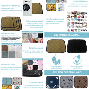 COLLABOR estampado polar perro y cachorro a prueba de fugas 6 capas almohadillas para orinar lavables Xl almohadillas para orinar para perros reutilizable japonés almohadilla para orinar para perros - Product Image 3