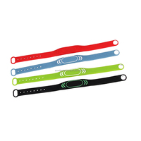 Bracelet en silicone NFC coloré 13,56 MHz, bracelet RFID en silicone, bracelet en caoutchouc silicone RFID pour le suivi
