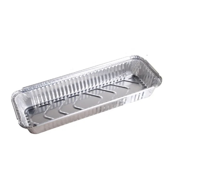 1400ml 350 x 107 x 48mm Disposable Tableware Lunch Tray Take Away Air Fryer Aluminum Foil insulation Heatable Plates