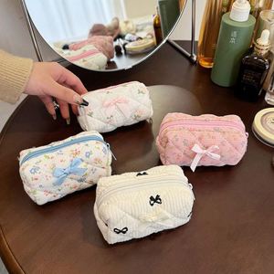 Wholesale Custom Logo Quilted <b>Makeup</b> Bag Soft Padded Cosmetic Pouch Zipper Pencil <b>Case</b> Travel Storage Organizer OEM Service - Product Image 6