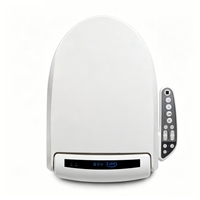 Couverture de bidet électrique à eau chaude multi-températures avec mode lavage féminin et lavement pour usage familial