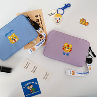 Dompet Koin Kartun Korea Lucu untuk Anak Perempuan, Dompet Kecil dengan Ritsleting, Kantong Poliester, Tempat Ponsel, Uang Receh, Tas Mini Genggam