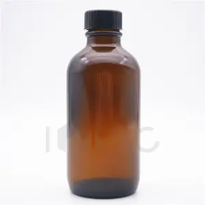 Round Shoulder Screw Top Serum Glass Bottles Amber Packaging 120ml4oz