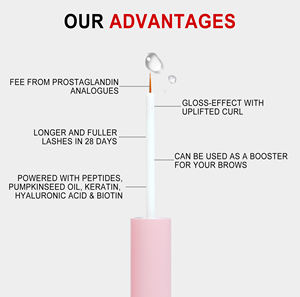 เซรั่มบำรุงขนตาและคิ้วสูตรเพิ่มความยาวและหนา ไบโอติน เปปไทด์ เคราติน ปราศจากน้ำมัน สำหรับขายส่ง แบรนด์ส่วนตัว สำหรับคนทานมังสวิรัติ - Product Image 4