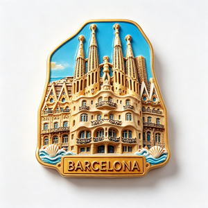 Imán de nevera personalizado de poliresina 3D con diseño del monumento de <span class=keywords><strong>Barcelona</strong></span>, España, recuerdo turístico, imán para refrigerador, decoración del hogar, regalo. - Product Image 4