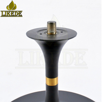 Base de chaise Tulip en acier avec revêtement noir, pièces de quincaillerie métallique à fond rond