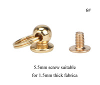 10mm tête ronde bouton vis laiton goujon Spot Rivet pour cuir artisanat sac ceinture sac à main bricolage décoration accessoires