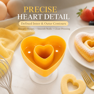 Cortadores de Masa en Forma de Corazón, Color Naranja, Antiadherentes, Multiusos, para Repostería y Pastelería - Product Image 4