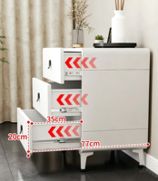Petite commode pour chambre à coucher avec 4 tiroirs de rangement, commode pour chambre d'enfant, table de chevet avec tiroirs pour salon