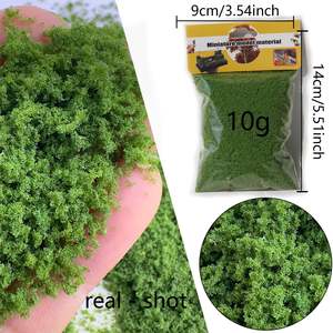 木と葉付きプラスチックミニチュア砂テーブルモデルセットDIY手作りクラフト材料1:64スケール - Product Image 1