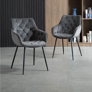 Sofás modernos para sala de estar, sillas de comedor tapizadas con reposabrazos, color verde y marrón - Product Image 3