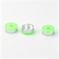 Bouchon à vis en aluminium de 20 mm, vente en gros, OEM, antidérapant, moleté, non rechargeable, bouchon à clapet, couvercle de bouteille cosmétique de haute qualité