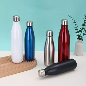 Bouteille d'eau en acier inoxydable en forme de logo personnalisé de 17oz 500ml 304 métal à isolation thermique sous vide nom ou motif personnalisé - Product Image 1