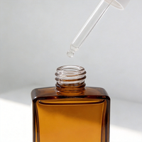 Flacon compte-gouttes en verre ambré personnalisé avec protection UV et fermeture hermétique pour sérum, huile essentielle, soins de la peau DIY, marque privée 10ml 15ml