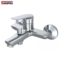 Robinet de salle de bain mural SANIPRO certifié DWD européen en alliage de zinc PPA+POM sans plomb, mitigeur de douche pour baignoire