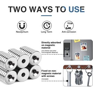 Aimants NdFeB personnalisés en usine avec trou fraisé / <span class=keywords><strong>Aimant</strong></span> en acier puissant, <span class=keywords><strong>aimant</strong></span> annulaire rond en néodyme avec trou pour vis - Product Image 3