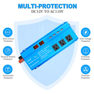 <span class=keywords><strong>Lvyuan</strong></span> <span class=keywords><strong>1000W</strong></span> Onduleur à onde sinusoïdale pure 12V DC à 220V AC 2000W pour voiture et système solaire avec écran LCD - Product Image 5