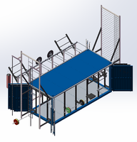 Gimnasio Modular en Contenedor de 20 pies, Diseño Totalmente Abierto por 4 Lados, Equipamiento y Diseño Personalizables OEM/ODM, Gimnasio Exterior Llave en Mano