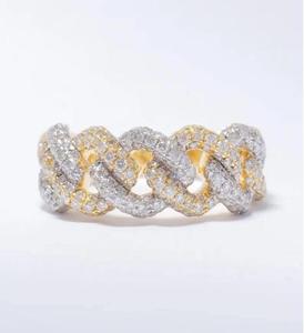 Anillo de Diamantes Moissanite de Plata de Ley 925, Estilo Hip Hop, Joyería Fina Personalizada VVS para un Estilo Contemporáneo - Product Image 3
