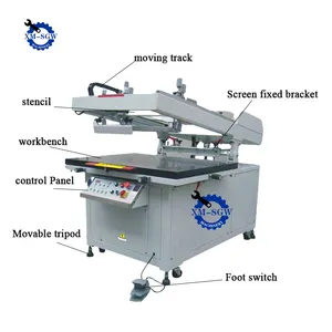 Top Mode große halbautomatische Vakuum-Serigrafie Serigrafie Siebdruckmaschine für Flachbedienung