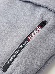 Dropshipping chaqueta con capucha informal de lana con cremallera para hombre, 100% poliéster, manga larga, ajuste regular, color sólido, tela de punto - Product Image 4