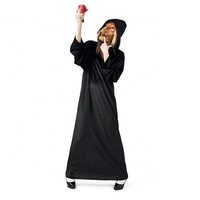 Người lớn Màu Đen Phù Thủy Ma Quỷ Trang Phục Thời Trung Cổ Thời Con Gái Halloween Fancy Cosplay Ăn Mặc