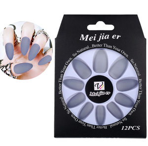 Meijiaer couvercle complet artificiel <span class=keywords><strong>faux</strong></span> solide finition mate ongles embouts presse sur ongles - Product Image 6