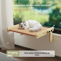 Nouveau modèle grand format moderne en bois massif, hamac pour chat en forme de capsule spatiale, lit universel pour rebord de fenêtre ou mur, produit adapté aux animaux de compagnie