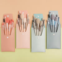 Ensemble de pinceaux de maquillage rose à prix avantageux, pinceaux de maquillage pour fond de teint, anticernes, fard à joues, fard à paupières, eye-liner, poudre
