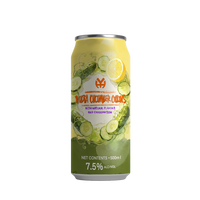 Vodka con Pepino Personalizado de Alta Calidad, 7.5% ABV, 500ml, Sabor Natural, Bebida Carbonatada Lista para Beber, en Lata o Botella, Cóctel