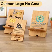 Support de téléphone en bois de hêtre JIASTER, personnalisable avec logo gratuit