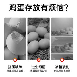 Boîte de rangement pour œufs, type tiroir de réfrigérateur, empilable avec poignée, hermétique, conservation des aliments frais, qualité alimentaire, sans BPA - Product Image 5