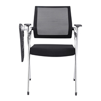 Chaise de formation pliable pliante en maille avec tablette de table pour tablette d'écriture pour l'école salle de conférence étude bureau personnel étudiant
