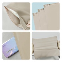 Sac à fermeture éclair noir givré avec support, en plastique CPE/PE, pour emballage de sweat-shirts/t-shirts, opaque, pour articles d'intimité