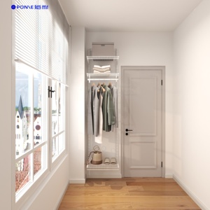 Sistema di Organizzazione Modulare Fai-<span class=keywords><strong>da</strong></span>-te con Scaffalature Metalliche Bloccabili per <span class=keywords><strong>Armadio</strong></span>, Cabina <span class=keywords><strong>Armadio</strong></span> e Stoccaggio in <span class=keywords><strong>Camera</strong></span> <span class=keywords><strong>da</strong></span> <span class=keywords><strong>Letto</strong></span>, Soggiorno, Officina - Product Image 2