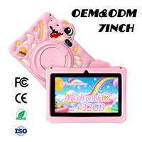 Tablet Edukasi Anak Baru Dinosaur 7-inci 16GB Quad-Core MTK 1.3GHz Android 8.1 Wi-Fi ROHS Layar Sentuh Kapasitif Anti Benturan