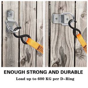 Haute qualité 1/4 robuste fer Triler crochet d'arrimage D anneaux <span class=keywords><strong>remorque</strong></span> ancres crochets pour charges sur les voitures - Product Image 5