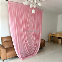 Voilages roses prêts à poser sur mesure avec passe-tringle de 4 pouces, draperie élégante, rideau rouge pour mariage, décoration de plafond de mariage