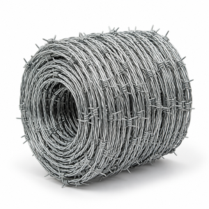 Rouleau de fil barbelé résistant aux intempéries, galvanisé pour la protection, pratique et professionnel, vente directe d'usine, excellent rapport qualité-prix - Product Image 1