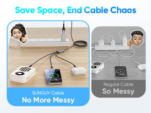 Cable USB Tipo-C de Carga Rápida SUNGUY de 18W, Tipo-A a Tipo-C, Compatible con Automóviles, Longitud Personalizable, Venta al Por Mayor de Fábrica - Product Image 4