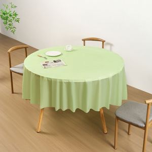 Thickened Waterproof PE Plain Round <b>Table</b> <b>Cover</b> 84 Inch Party Banquet Hotel Dining Home Event Tablecloth - Product Image 5