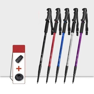 Équipement <span class=keywords><strong>de</strong></span> randonnée, bâtons <span class=keywords><strong>de</strong></span> <span class=keywords><strong>ski</strong></span>, bâtons <span class=keywords><strong>de</strong></span> randonnée en plein air, acier tungstène, alliage d'aluminium, léger, rétractable - Product Image 2