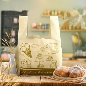 Bolsas de compras biodegradables para llevar, camiseta personalizada, bolsas de plástico para tienda y comestibles, precio barato, venta al por mayor