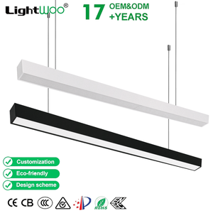 Suspension LED linéaire moderne en aluminium, connectable, 40W, dimmable 3 températures de couleur, pour rail ARC, usage résidentiel, bureau, atelier, magasin - Product Image 1