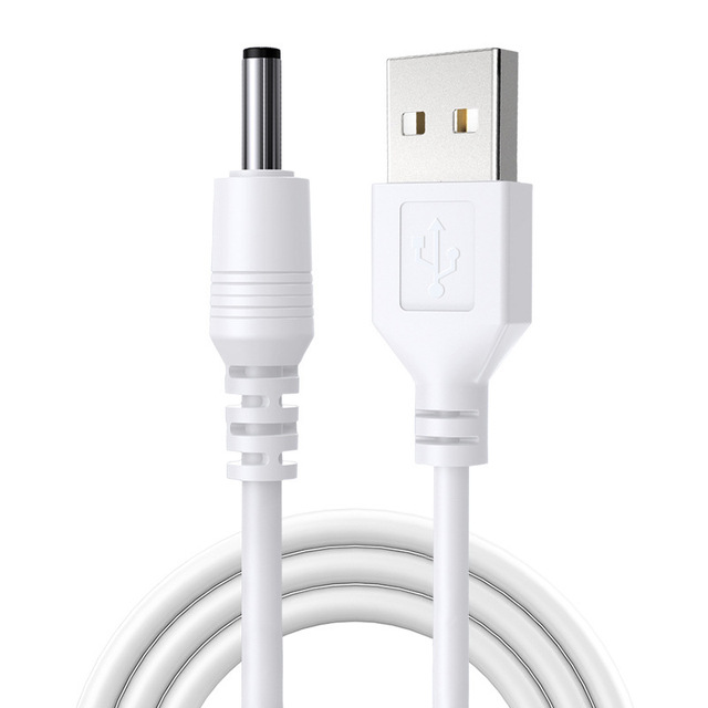 DC 3.5/5.5 Two Core USB 3.2 TPE Power Charging & Audio Cable with Round Hole Phone Connector