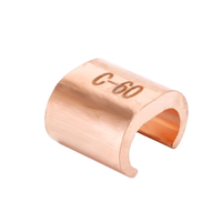 Connecteur de câble électrique de type C en cuivre CCT, à sertir par compression, à rainures parallèles, pour mise à la terre