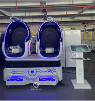 Maker Hot cinéma expérience CE Rohs approuvé vr machine 9d réalité virtuelle 2 sièges 3d lunettes 9d vr oeuf